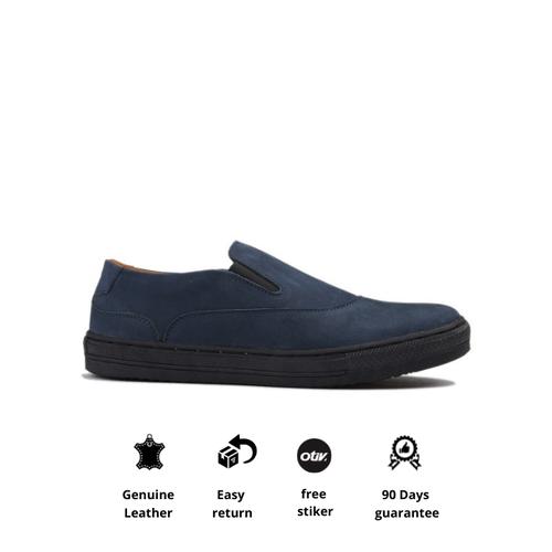 Gambar Sepatu Sneakers Kulit Otiv Arca Navy Blue - 44 dari Otiv Store Kota Bandung Tokopedia