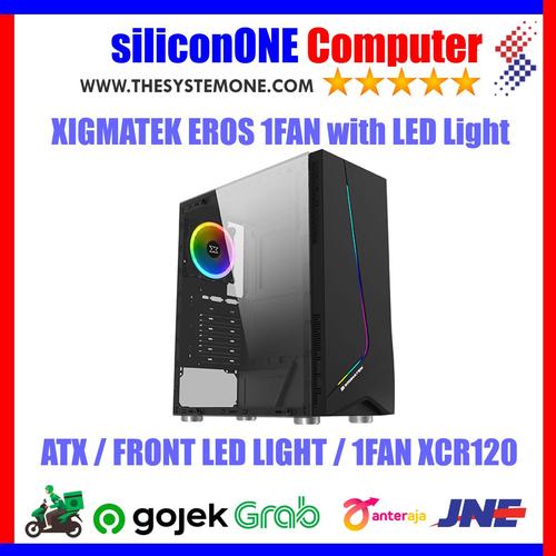 Foto Produk XIGMATEK EROS 1FAN XCR120 ATX TEMPERED GLASS RAINBOW LED FRONT PANEL dari silicon ONE Computer