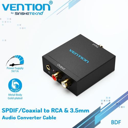 Gambar Vention BDF Converter SPDIF Optical DAC Digital to Analog RCA L/R dari Vention Authorized Store undefined Tokopedia
