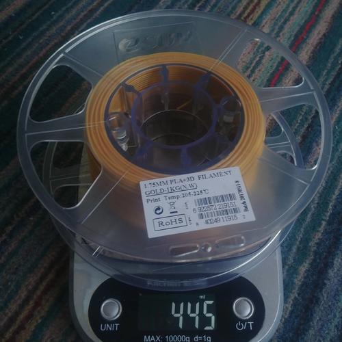 Foto Produk filament 3d print keluaran e sun warna gold hasil kuning dari Cover BAg
