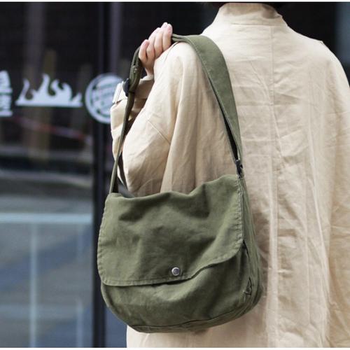 Gambar TAS SLING CANVAS 2 SIZE MEDIUM & LARGE - Army, Medium dari colour_company Kab. Bandung Tokopedia