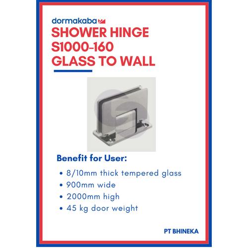 Jual Dorma Shower Hinge S1000160 Glass to Wall Set Jakarta Pusat