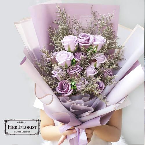 Gambar HER.FLORIST 15PCS Soap and Dried Flowers Bouquet / Buket Bunga Sabun dari Her.Florist Kota Tangerang Selatan Tokopedia