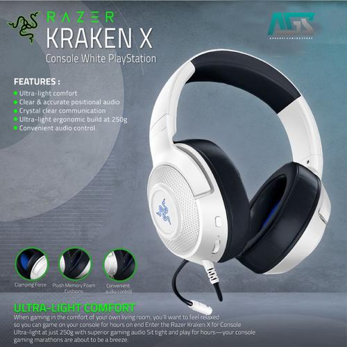 Jual Razer Kraken X Console White 