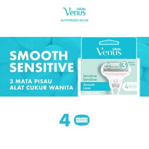 Gambar Gillette Venus Alat Cukur Wanita Smooth Sensitive Isi 4 Refill New dari P&G Official Jawa Timur Kota Surabaya Tokopedia