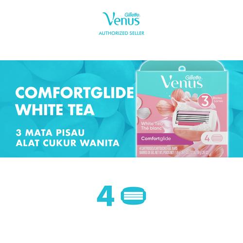 Gambar Gillette Venus Alat Cukur Wanita Comfortglide White Tea isi 4 Refill dari P&G Official Jawa Timur Kota Surabaya Tokopedia