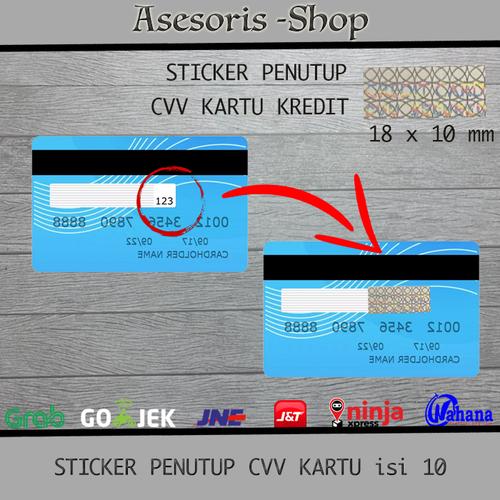 Jual STICKER | STIKER PENUTUP CVV KARTU KREDIT isi 10 STIKER 18x10mm ...