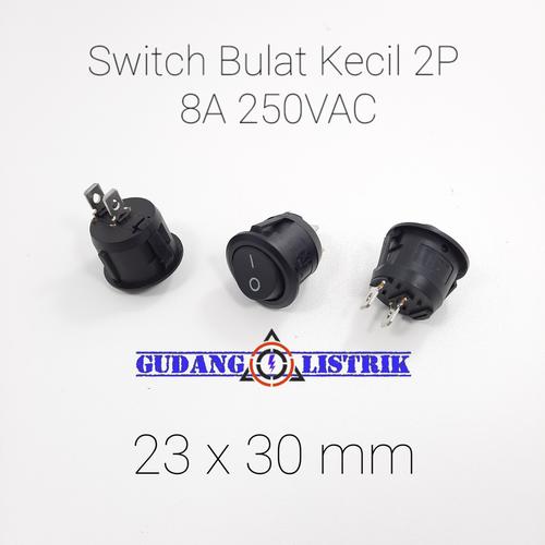 Jual Switch Saklar Tombol On Off Bulat Kecil 2 Pin 8A 250VAC - Kota ...