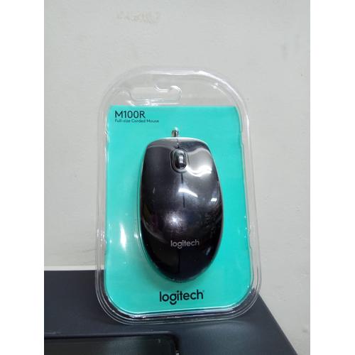 Jual Logitech M100R Mouse logitec kabel M100 R Wired USB Optical ...
