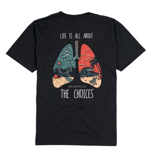 Foto Produk Dailyoutfits Kaos Tshirt The Choice - Hitam, M dari Daily Outfits DYO