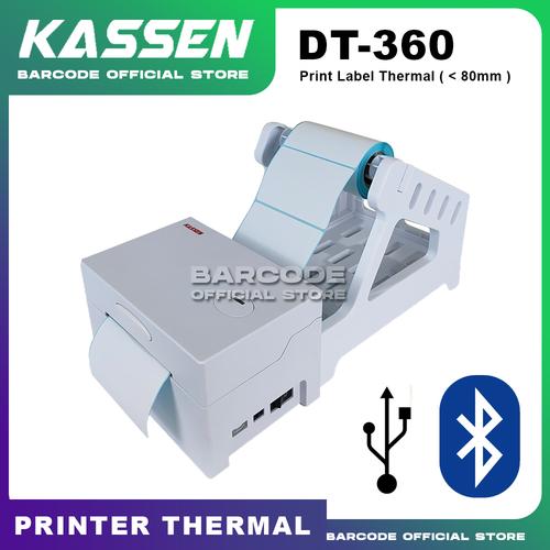 Gambar PRINTER BARCODE KASSEN DT-360 USB + Bluetooth Label Termal Max 80mm - DT-360 80mm dari Barcode Official Store Jakarta Pusat Tokopedia