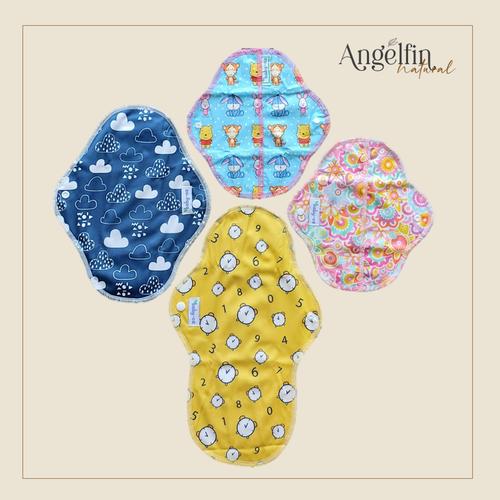 Foto Produk Reusable Menstrual Pad (Pembalut Kain) - 1 set (isi 4) dari AngelFin Natural