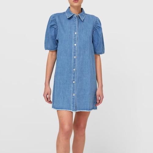 Jual FASHION DENIM SHIRT DRESS - S 