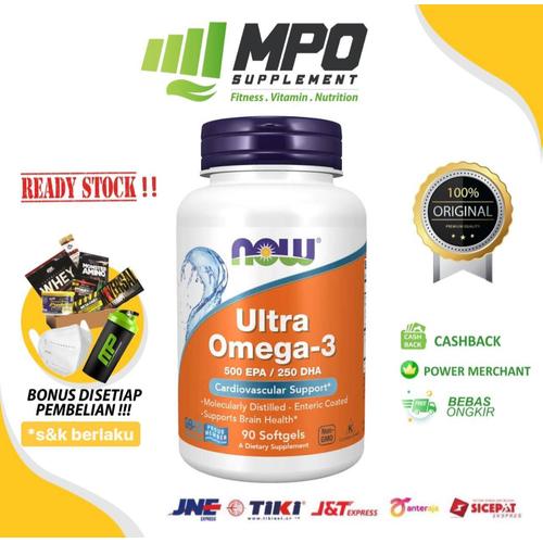 Jual NOW Ultra Omega-3 Omega3 (90 softgels) Minyak Ikan KANDUNGAN TERBAIK !  - Kab. Tangerang - MPOSUPPLEMENT | Tokopedia