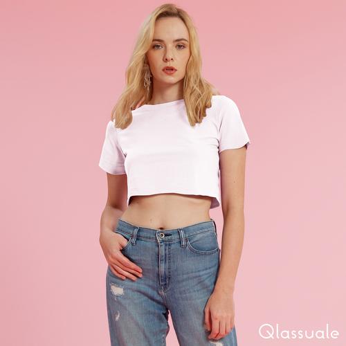Jual Qlassuale - Basic Crop T-Shirt 