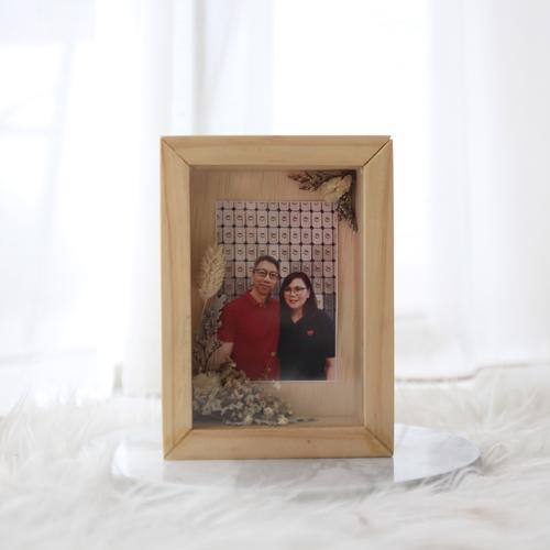 Jual Wooden Frame Photo Box / Foto Kotak Kayu Akrilik Bunga Dried ...