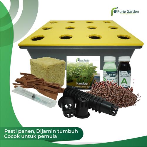 Gambar Paket Hidroponik Lengkap Wick System 12 Lubang 1 Bak #Edisidirumahaja3 dari Dewi Hidroponik Kab. Bogor Tokopedia