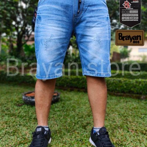 Jual CELANA PENDEK JEANS RIPPED SOBEK 