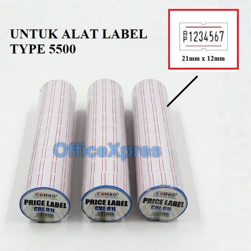 Gambar Price Label 1 Line Putih / Label Harga 1 Baris / Refill Price Label dari officeXpres Jakarta Utara Tokopedia