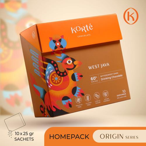 Foto Produk KORTE WEST JAVA 60% (Homepack - 250g) dari Korte Chocolate