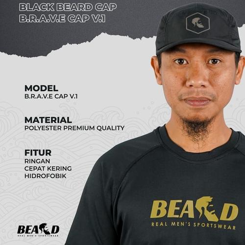 Jual BEARD HAT RUNNING BLACK CAP V.1 