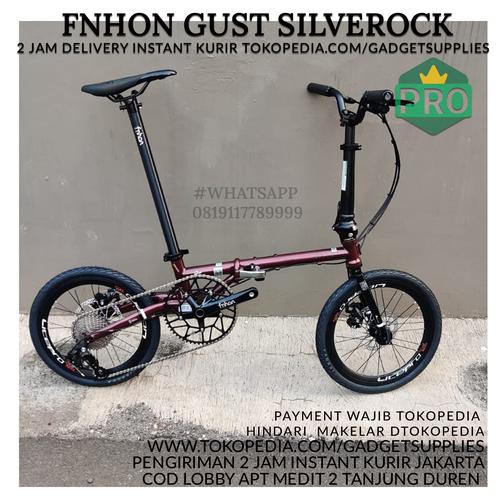 Foto Produk Sepeda Lipat Fnhon Gust Black Gold Spesial Edition Custom - Merah dari JUALGADGETS