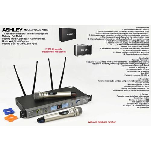 Jual Microphone Ashley VOCAL ARTIST ORIGINAL Wireless Mic 4 Warna