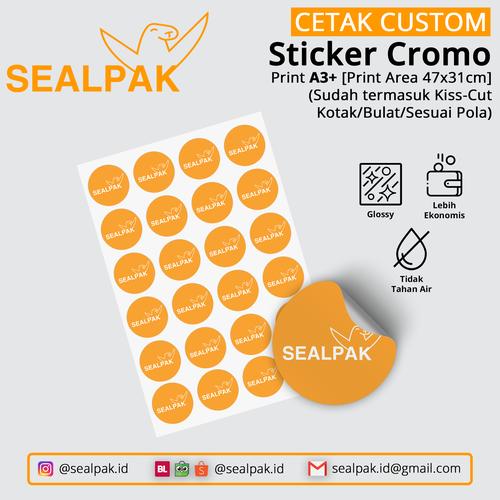 Jual Print Sticker / Label / Cetak Stiker CROMO (A3+) + Kiss Cut
