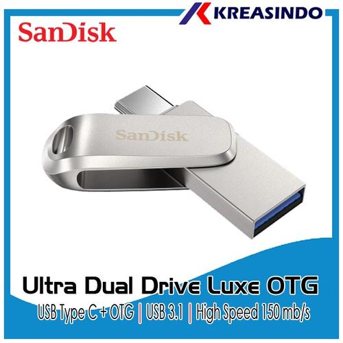 Gambar Sandisk OTG USB Type-C Ultra Dual Drive Luxe 32GB 64GB 128GB 256GB - 32 gb dari Kreasindo Online Jakarta Pusat Tokopedia