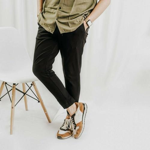 Chinos Ankle Pant Fashion Pria Korean 