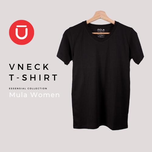 Jual Mūla Women T-Shirt Vneck Black - S 