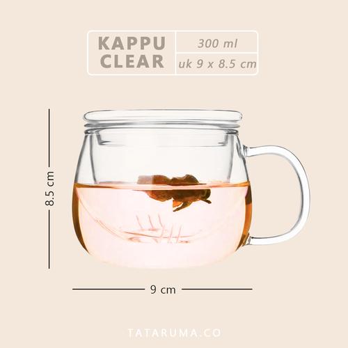 Foto Produk KAPPU - Gelas Teh Saringan 300ML - tutup clear dari Tataruma-co