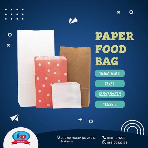 Jual Paper Bag / Kantong Kertas Roti / Fried Chicken Sedang White @25 ...