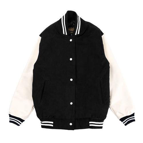 black varsity jacket