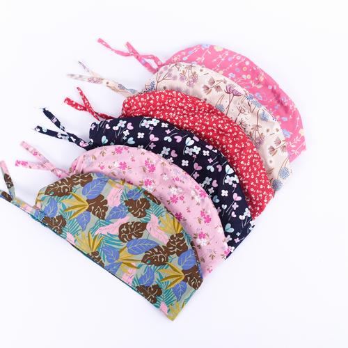 Jual head cap motif bunga scrub hat 
