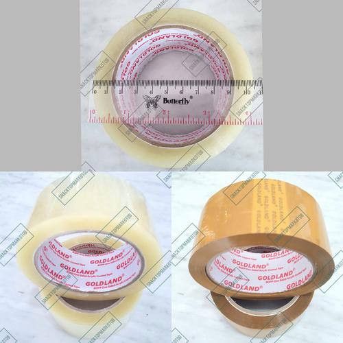 Gambar Lakban Goldland Bening / Coklat 2Inch(45mm) 90Yards Tebal Murah - Campur dari SnackTopMarkotob Kota Bandung Tokopedia