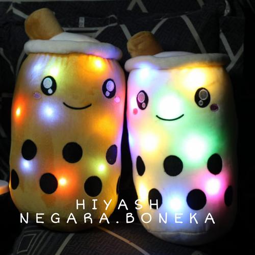 Gambar Boneka Boba Bubble Milk Tea Brown Sugar LED - Boba Coklat LED dari Hiyash Negara Boneka Kota Bekasi Tokopedia