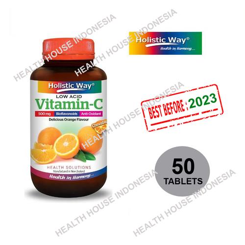Gambar Holistic Way Chewable Vitamin C 500 mg (Low-Acid) (50 Tablets) dari Health House Indonesia Jakarta Utara Tokopedia