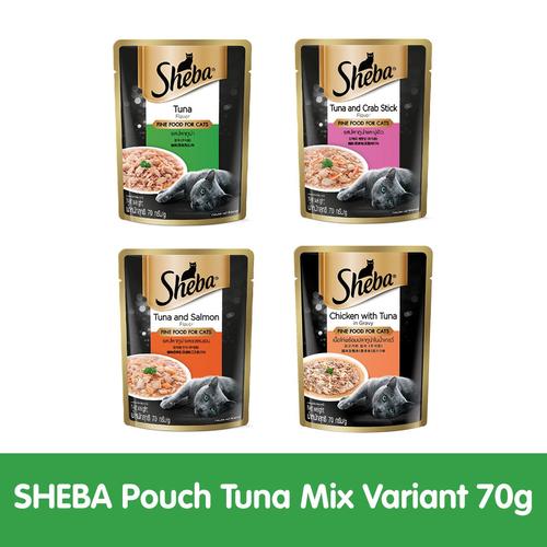 Gambar Sheba Pouch rasa Tuna, Crab, Salmon, Chicken 70gr dari Whiskas Official Store Kota Tangerang Tokopedia