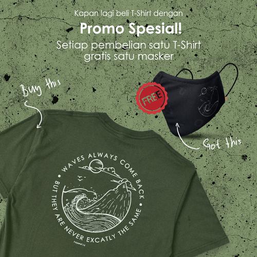 Jual Hopeal T-Shirt Army Green Waves 