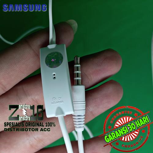 Foto Produk HF Headset samsung A3 A5 A6 A6+ A7 A8 A9 A9 PRO hedset original 100% - Putih dari Zamstore16 ll