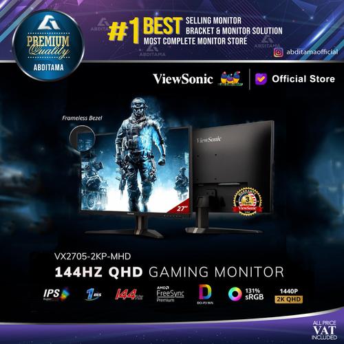 Gambar Monitor LED Viewsonic VX2705-2KP 27" IPS 1440p 144Hz HDMi DP Speaker dari Abditama Official Kota Depok Tokopedia