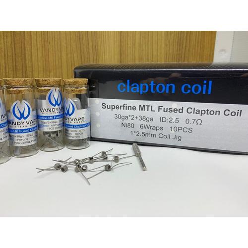 Gambar vandy coil kawat wire superfine emtl fused clapton 30 x 2 + 38 ni80 - 1botol 30ga dari Box mod diy alumunium Jakarta Utara Tokopedia