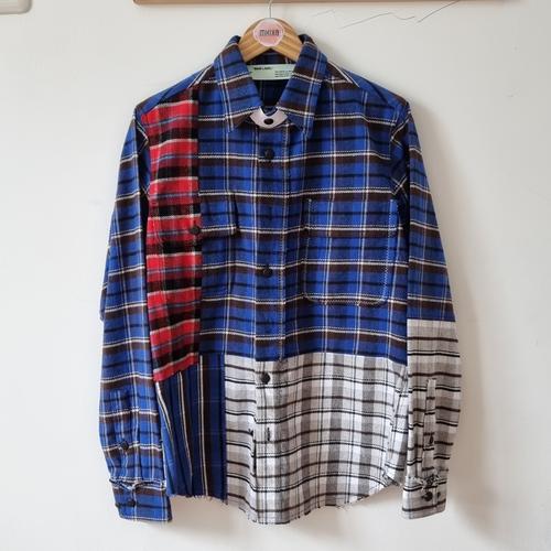 Jual Off White C/O Virgil Abloh Check Reconstructed Shirt size S 