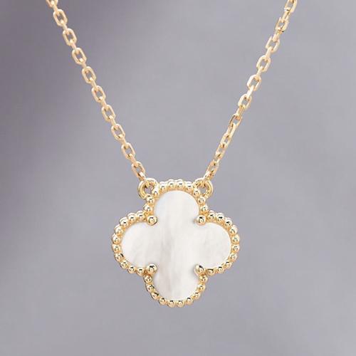 Jual Clover Pearl Necklace Yellow Gold 