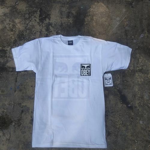 Jual tshirt Obey, Eyes icon 2 White 
