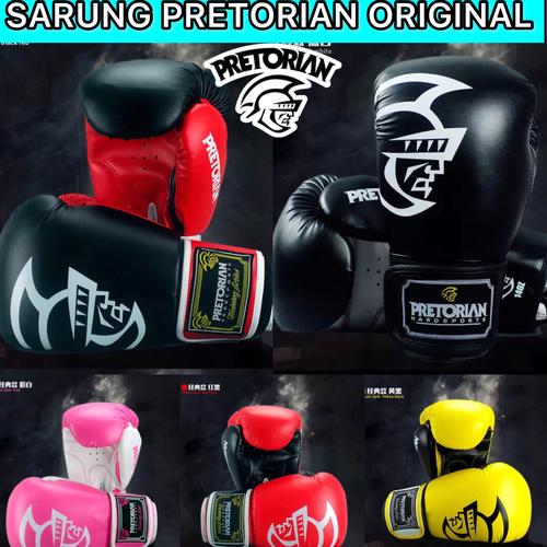 Jual Sarung tinju / gloves tinju / Boxing gloves Muay thai Pretorian ORI Merah, 12 OZ