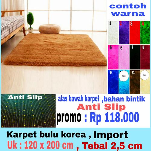 Foto Produk karpet bulu rasfur, 120 x 200 cm - pink fanta dari Jaya Putera