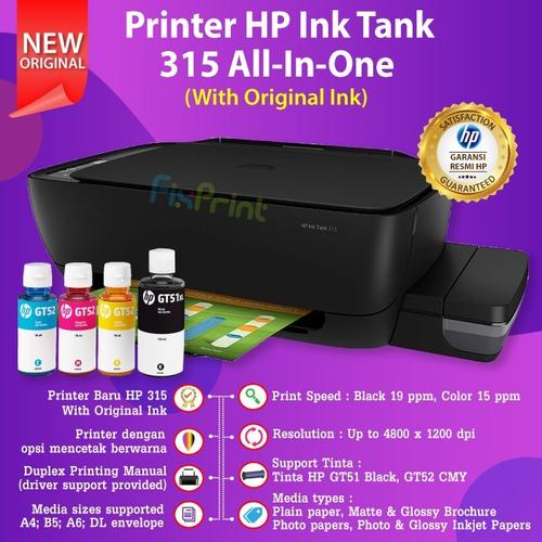 Jual Printer HP Ink Tank 315 Print Scan Copy Inktank Infus original 319 - C  - Kota Pekanbaru - Mag Computer Pku | Tokopedia