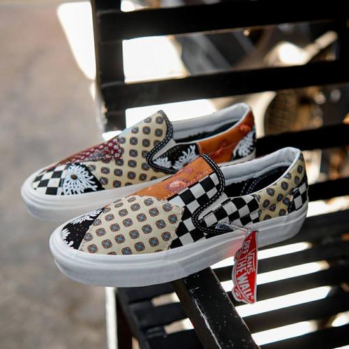 vans slip on tiger patchwork original